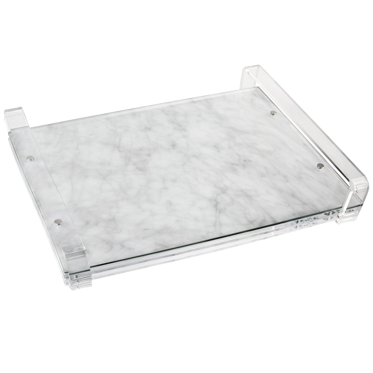 Waterdale Modern Handles Challah Board, Marble