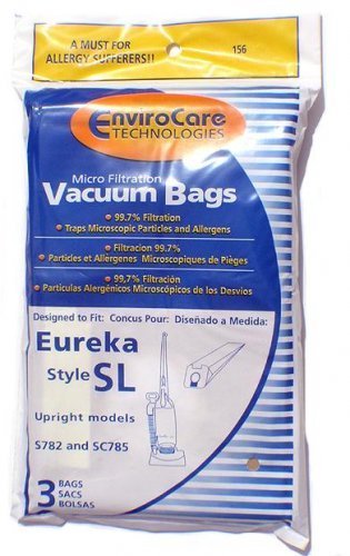 EnviroCare technologies Eureka Style SL Vacuum Cleaner Bags, 3 Pack - Microfiltration VACBAG TYPESL