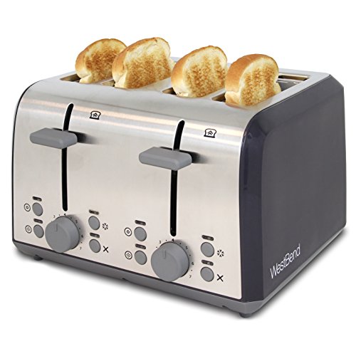 West Bend Extra Wide Slot Toaster, Silver