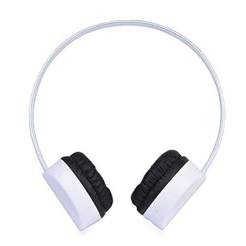 Kid Safe Bluetooth Wireless Rechargeable Stereo Headset w/Volume IQ Technology HD-100, White - 1 Year Warranty