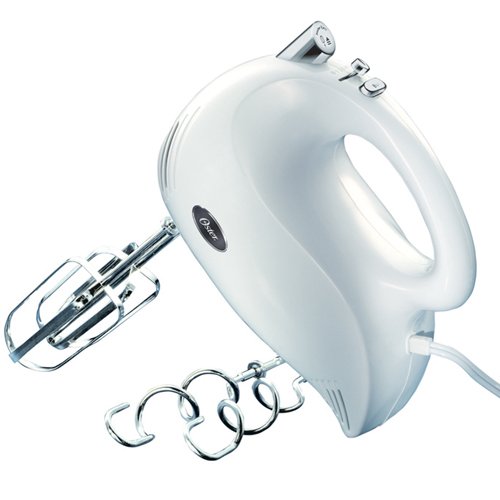 Oster 2500 Inspire 240W 5-Speed Hand Mixer, White HANDMIX