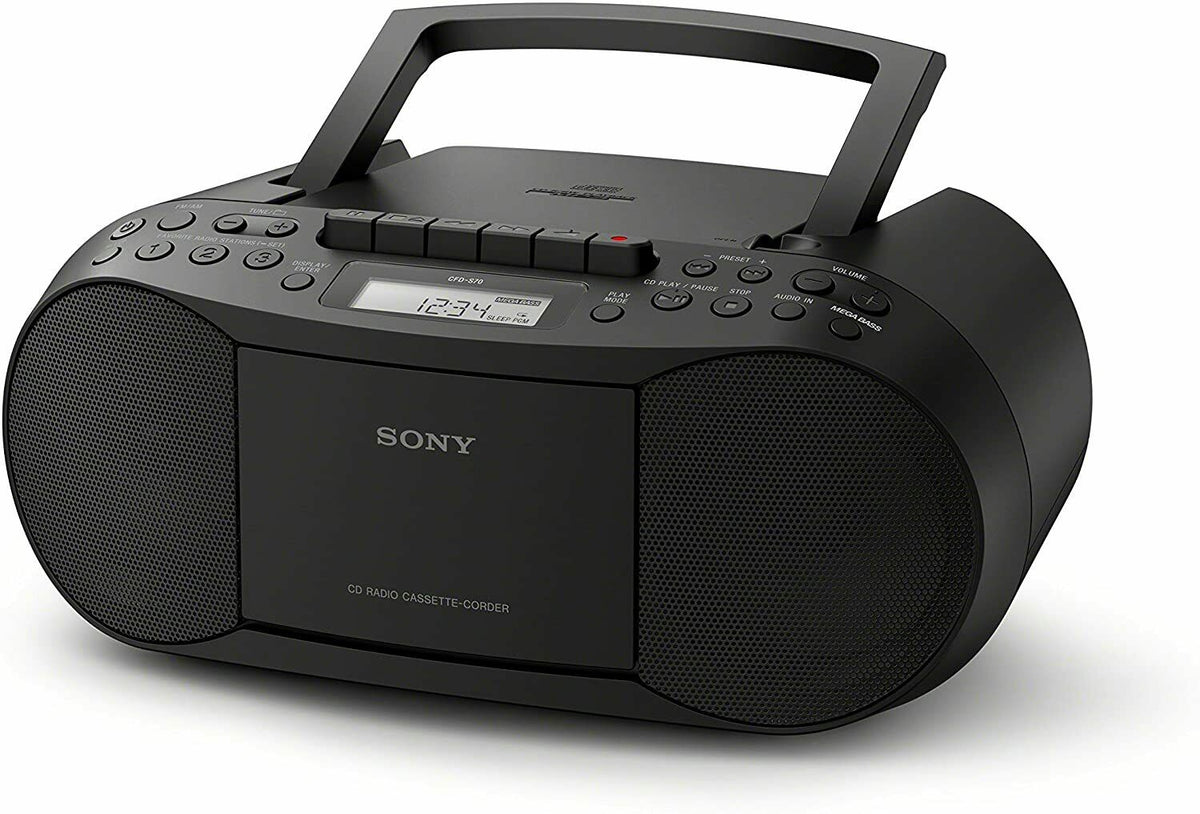 Sony Stereo CFDS70 CD/ MP3 CD/ Cassette Boombox Home Audio Radio - Black
