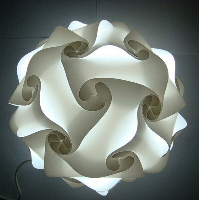 Infinity Lights Large 17" 30 Pc. Puzzle Lamp Shade Lantern, Grey