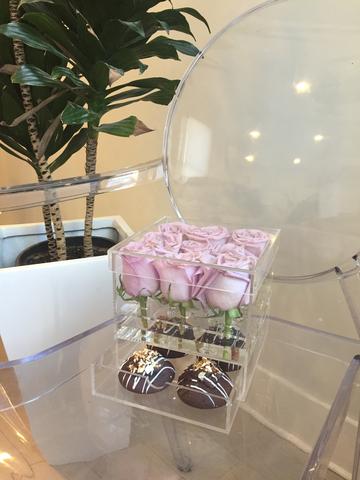 Tassels Home Decor 9 Hole Acrylic Flower Box Drawer - Holds 9 Flowers