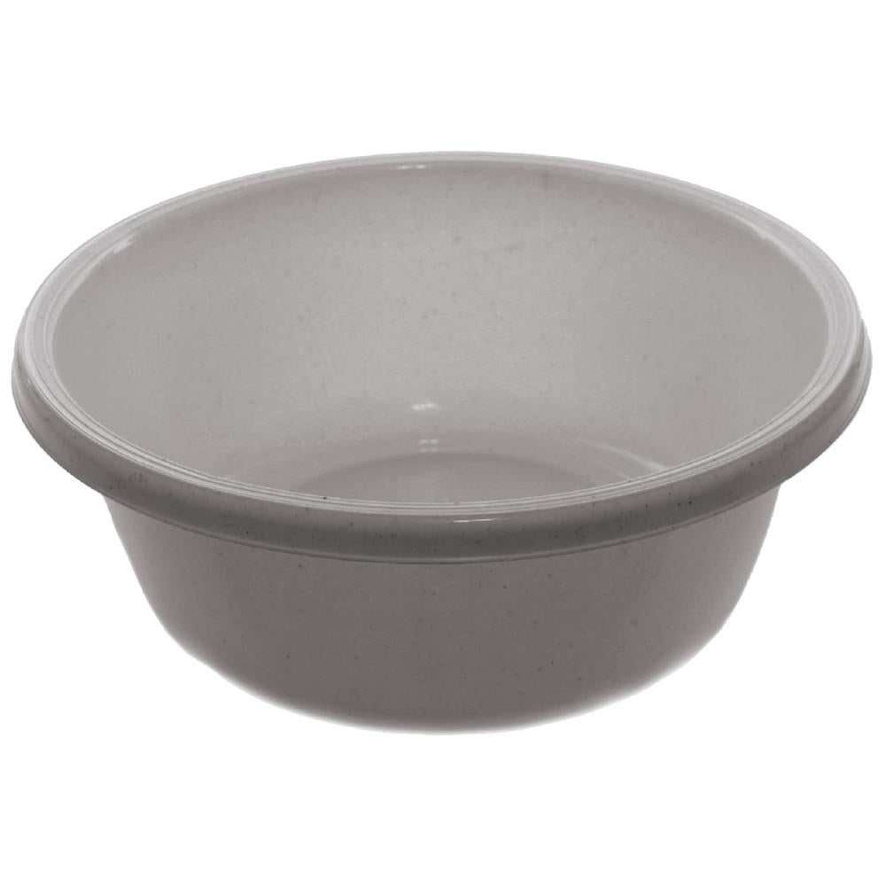 YBM HOME Round Plastic Wash Basin (1148 11.25", White with Dots)