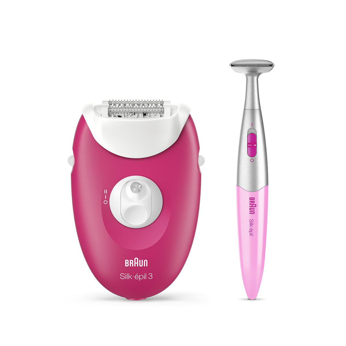 Braun Silk-Epil 3 3420 Raspberry Edition Corded Epilator with Bikini Trimmer