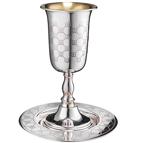 Kos Shel Eliyahu Large Diamond Design 925 Silver