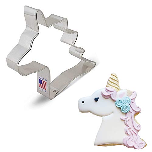Ann Clark Cookie Cutters Unicorn Head Cookie Cutter, 4"