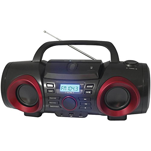 NAXA MP3/CD Classic Bluetooth, USB, AUX, Headphone Jack Boombox