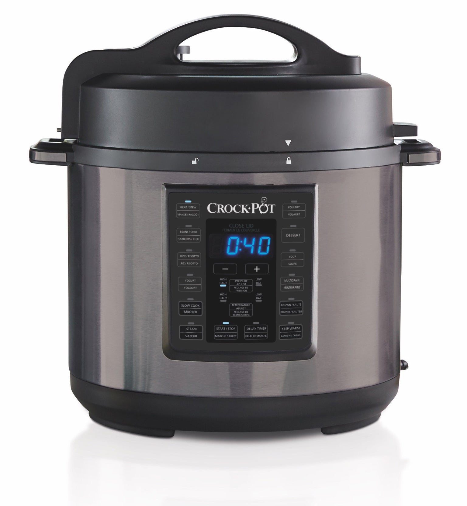 Crockpot™ 8-Quart Slow Cooker, Programmable, Black Stainless Collection 