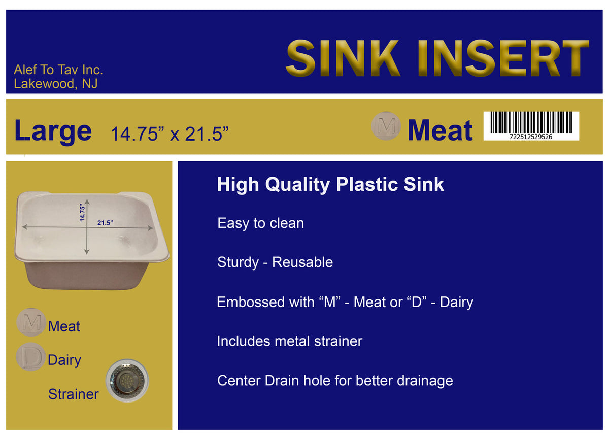 Embossed Sink Insert - Assorted Sizes for Meat and Dairy