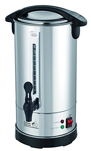 Classic Kitchen 40 Cup Double Wall Insulated Hot Water Urn, Stainless