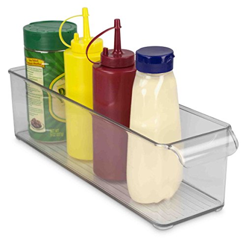 Home Basics FB44421 Plastic Freezer and Refrigerator Fridge Bin (4"x14.5"x4")