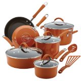 Rachael Ray Cucina 12 Piece Hard Porcelain Enamel Nonstick Cookware Set - Assorted Colors