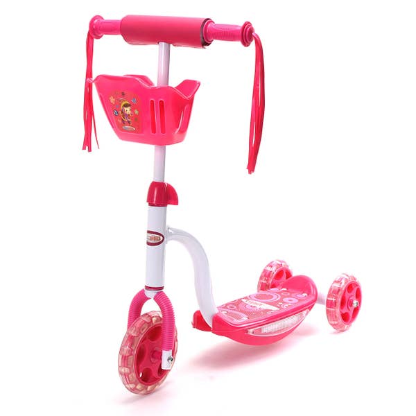 ChromeWheels Pixieplus 3 Wheels Toddler Scooter Light Sounds, Pink