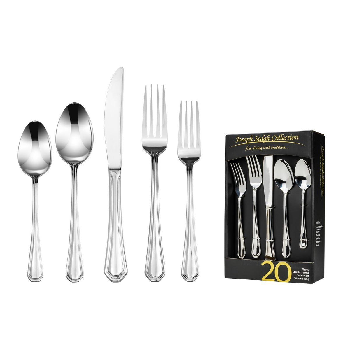Joseph Sedgh JS019-20 Service for 4 18/10 Flatware