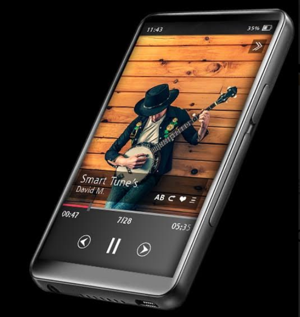 Samvix SmartBass Touch Screen MP3 Player with 8 GB Internal Memory + holds up to 128 GB mSD, 3" Screen, Bluetooth , Voice Recorder, microSD Slot, Built in Speaker, Copy Paste Function, Bookmark up to 64gb, Silver