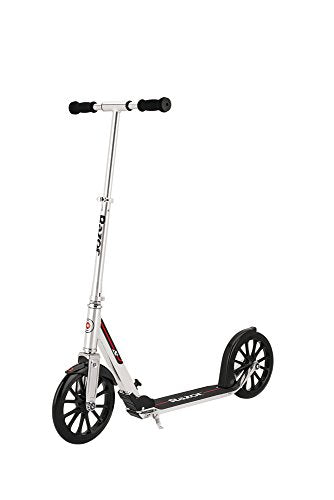 Razor A6 Scooter, Silver with adjustable handlebar (up to 42") for tall riders - For ages 8+, Up to 220lbs