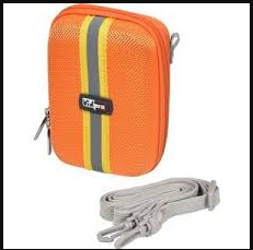 VidPro ACT-15 LARGE Hard Shell Digital Point-n-Shoot Camera Carry Case, Orange - 4.75" x 2.75" x 1.75".