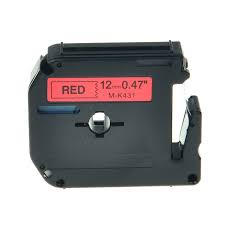 Compatible 12mm Label Tape for Brother P-Touch Model M231, Red