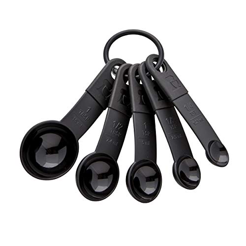 KitchenAid Set of 5 Measuring Spoons Black - Black