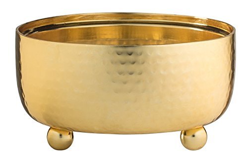 The Decorizer Pound Size Hammered Dip Container Holder, Gold 1lb.