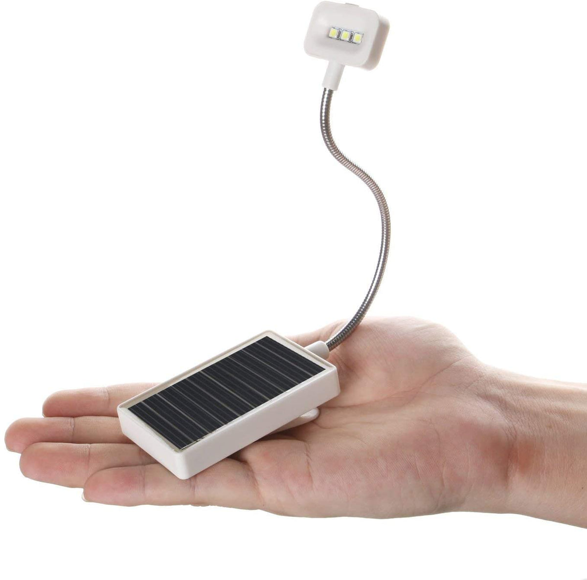 The Solar Book Light- Clip on USB/Solar Rechargeable Flexible LED Book Light, Blue