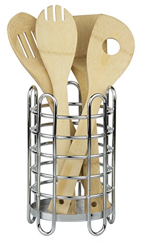 Home Basics CH44601 Cutlery Holder, Chrome Simplicity Collection