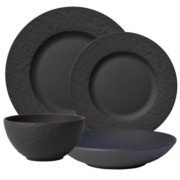 Villeroy & Boch Manufacture Rock 4 Piece Place Setting for 1