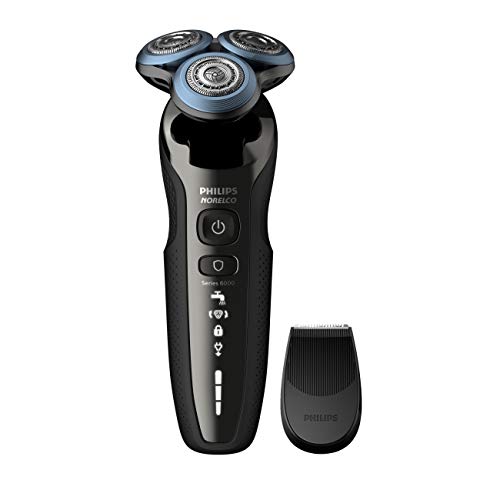 Philips Norelco Shaver 6800, Rechargeable Wet/Dry Electric Shaver, with Trimmer Attachment, S6880/81,NO LIFT AND CUT