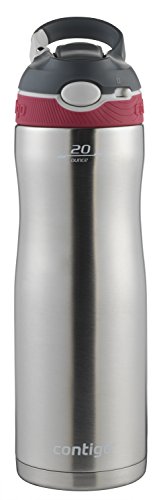 Contigo AUTOSPOUT Straw Ashland Chill Stainless Steel Water Bottle, 20 oz, Sangria