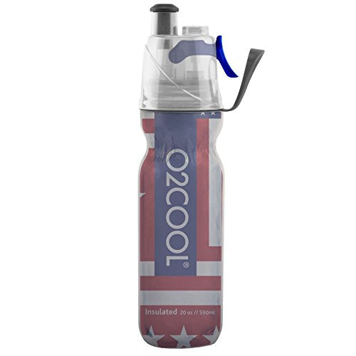 O2COOL Mist 'N Sip 20oz Insulated Misting Water Bottle With No Leak Pull Top Spout - Assorted Colors