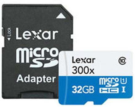 Lexar 32GB microSDHC High Speed Memory Card with Adapter