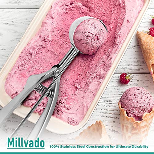 Milvado Stainless Steel Ice Cream Scoop