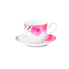 Noritake Yae Fine Bone China Teacup and Saucers