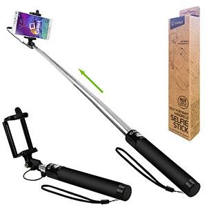 Cellet Self-Portrait Handheld Selfie Stick for Smartphones and Cameras - Black