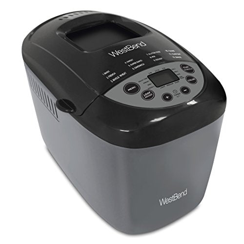West Bend Programmable Horizontal Hi-Rise Bread Maker, Gray