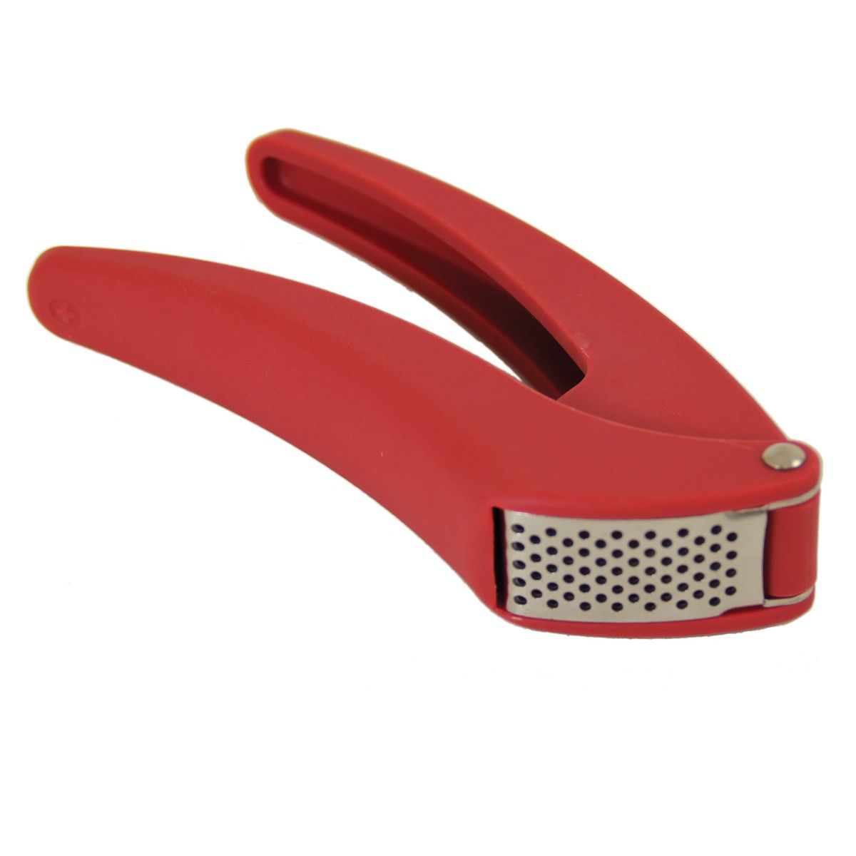 Kuhn Rikon Easy Clean Garlic Press, Stainless Steel Sieve, Red