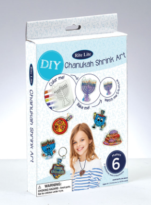 Rite Lite Chanuka Shrink Art Craft Set