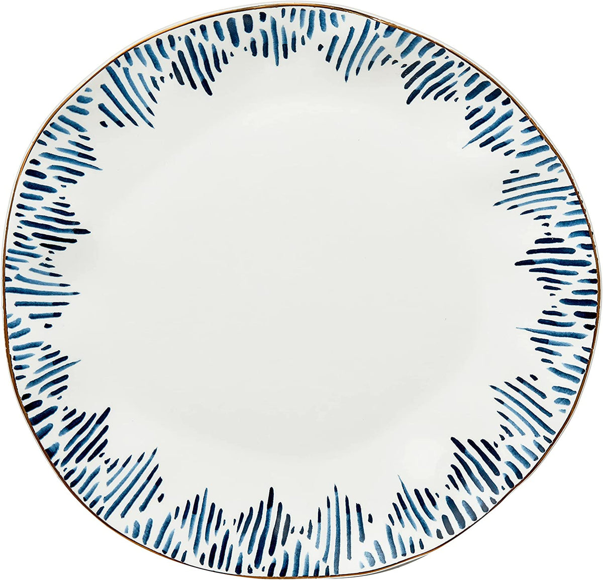 Lenox Blue Bay Ikat Porcelain Dinnerware 11" Dinner Plates, Set of 4