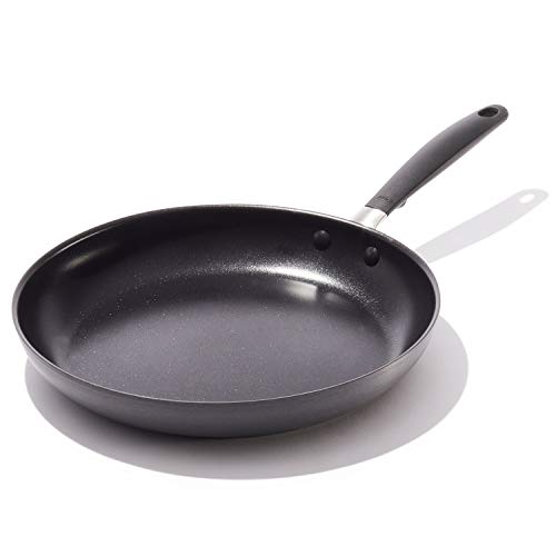 OXO Good Grips Nonstick Black Frying Pan, Silicone Handle, Various Sizes
