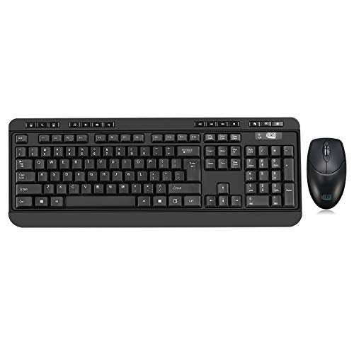 Adesso EasyTouch - Antimicrobial Wireless Desktop Keyboard and Mouse Combo, Black