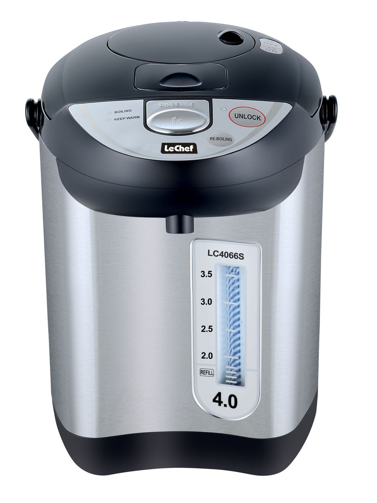 LeChef 4 Qt Hot Water Pump Pot, Stainless Steel