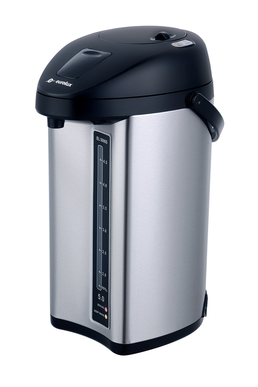 Eurolux EL5006S 5QT 20C Manual Hot Water Pump Pot, Stainless Steel PUMPPOT