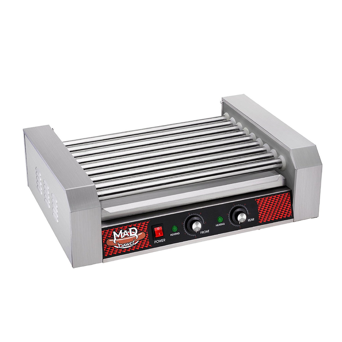 Great Northern Popcorn Company 4079 1800W 24 Hot Dog 9 Commercial Roller Grilling Machine, Silver