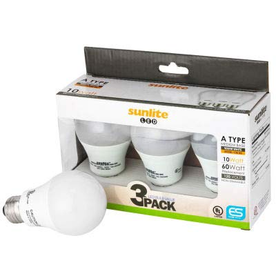 Sunlite 9 Watt Medium Base Light Bulbs, 3 Pack - Warm White