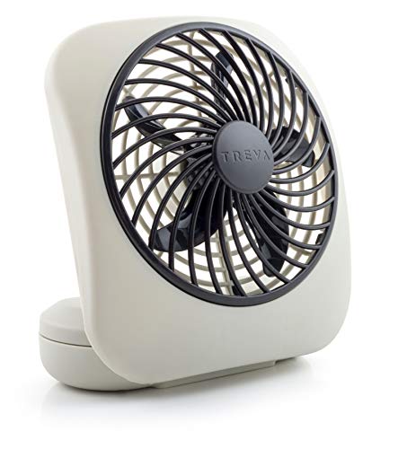 O2COOL Treva 5-Inch Portable Desktop Air Circulation Battery Fan 2 Cooling Speeds, Compact Folding & Tilt Design, Grey (2 D-Cell Batteries, Not Included)