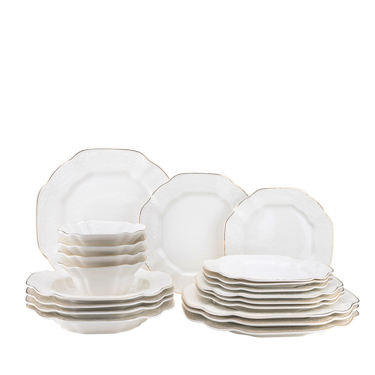 Joseph Sedgh 20 Piece Dinnerware Set, Antique Bone, Service for 4