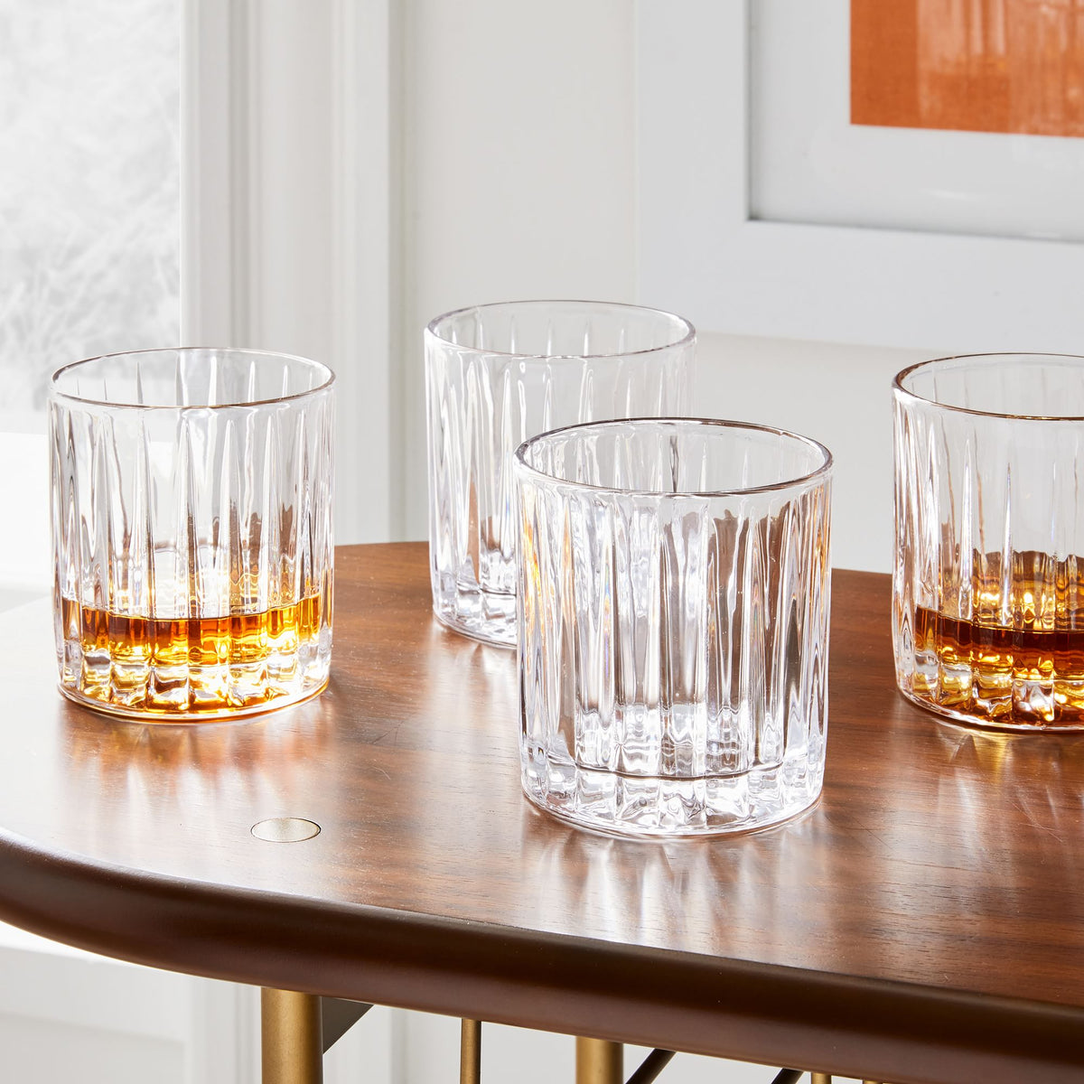 Godinger Parallels DOF Short Glasses, Set of 6