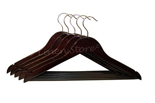Sunbeam 5-Pack Wood Hanger, Non-Slip